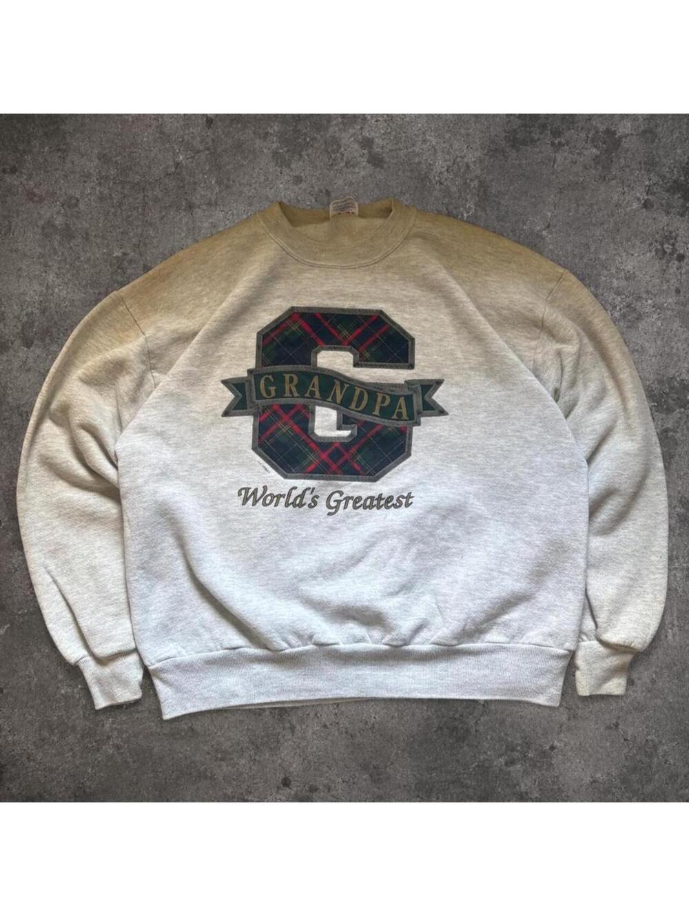 Beautiful Vintage Jerzees World's Greatest Grandpa Crewneck Sweatshirt